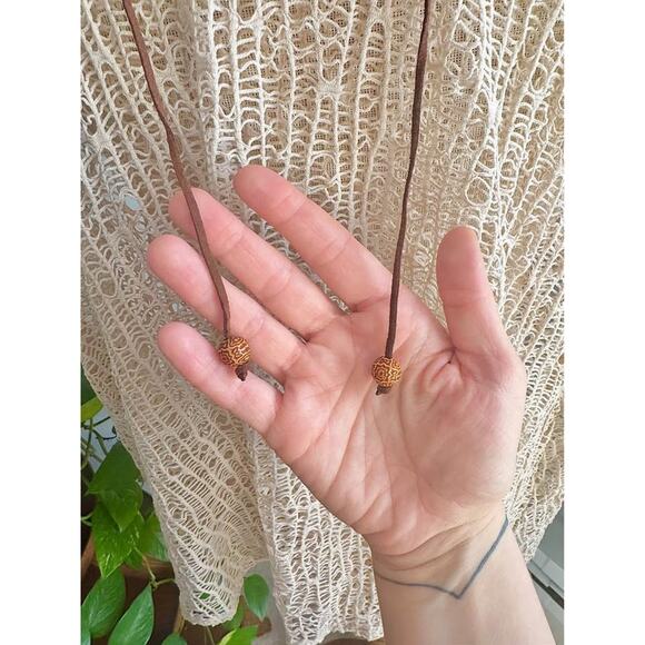 Bohemian Crocheted/ Fishnet style Sheer Shirt Dress/Beach Coverup - Picture 6 of 7